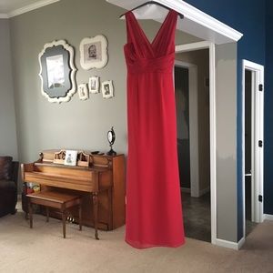 Bill Levkoff cranberry bridesmaid dress. Size 6